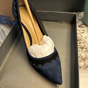 Womens 7.5 blue suede Ann Taylor pumps